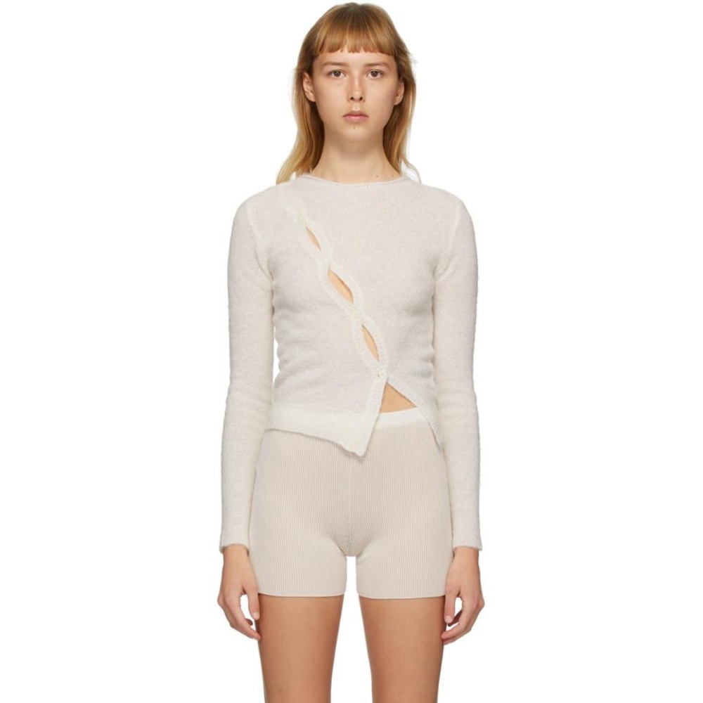 LOWEST✨AUTHENTIC jacquemus la maille pau sweater in ecru
